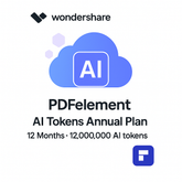 PDFelement AI Tokens Annual Plan - 12 Months: 12,000,000 AI tokens