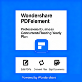 Wondershare PDFelement Professional for Windows Business Concurrent/Floating Yearly Plan