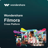 Wondershare Filmora Cross Platform Individual Premium License Annual Plan (Windows PC, Mac, Android Phone, iPhone, iPad, Android Tablet, 2000/mo AI Credits for Windows, 400/mo AI Credits for Android, Filmora Creative Asset)