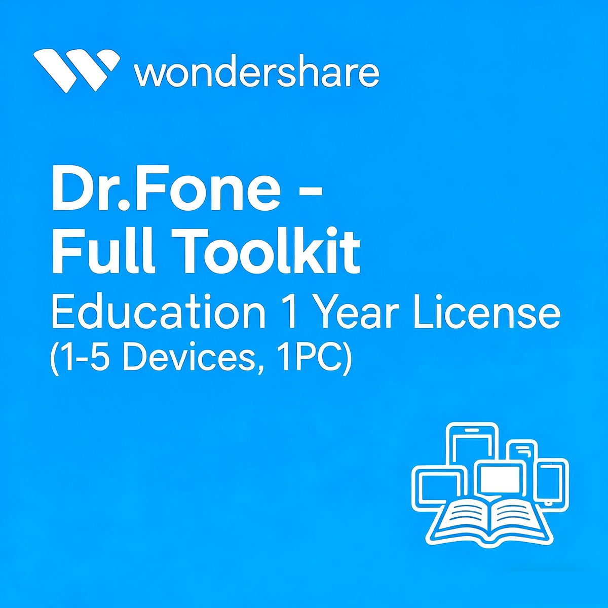 Wondershare Dr.Fone - Full Toolkit Education 1 Year License (1-5 Devices, 1PC)