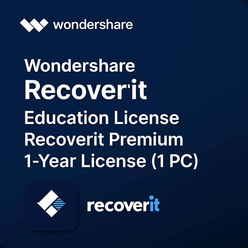 Wondershare Recoverit Education License Recoverit Premium 1 Year License (1 PC)