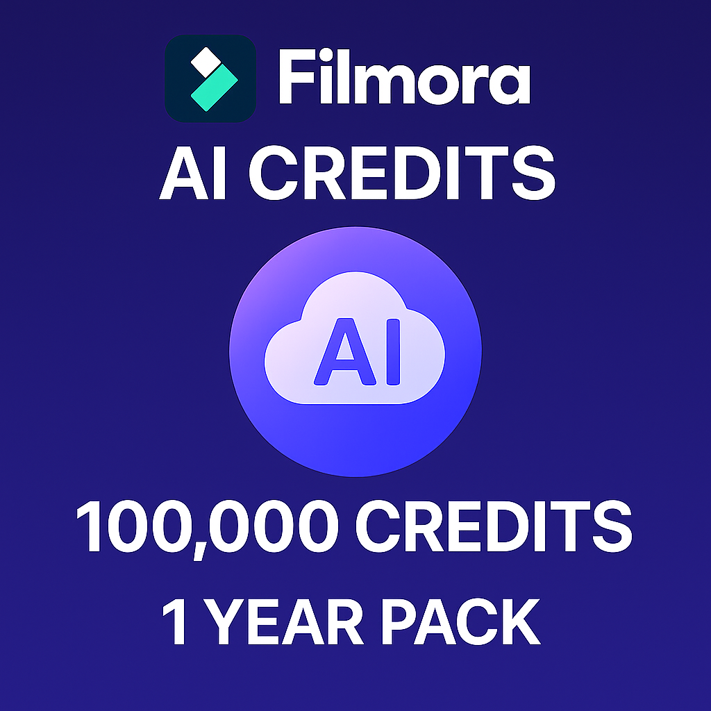 Filmora AI Credits: 100,000  Credits 1 year Pack