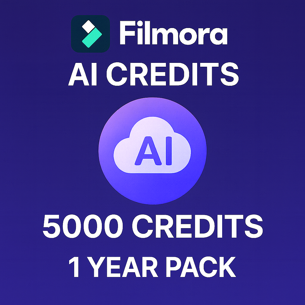 Filmora AI Credits: 5000 Credits 1 year Pack