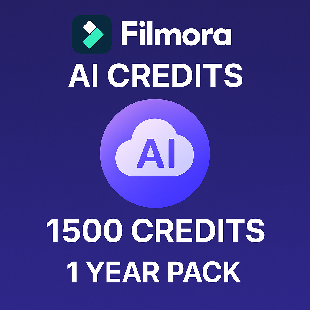 Filmora AI Credits: 1500 Credits 1 year Pack