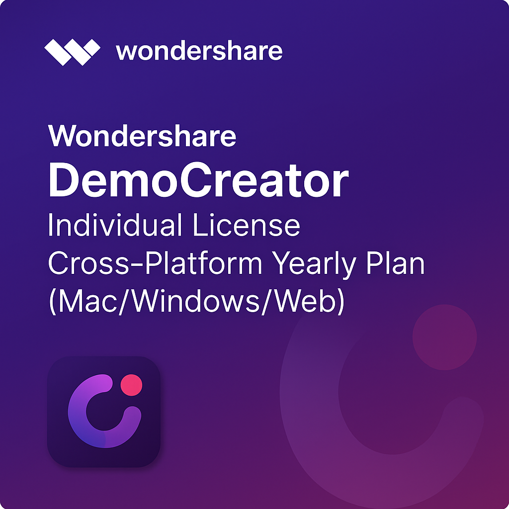 Wondershare DemoCreator Individual License for Cross-Platform Yearly Plan (Mac/Windows/Web)