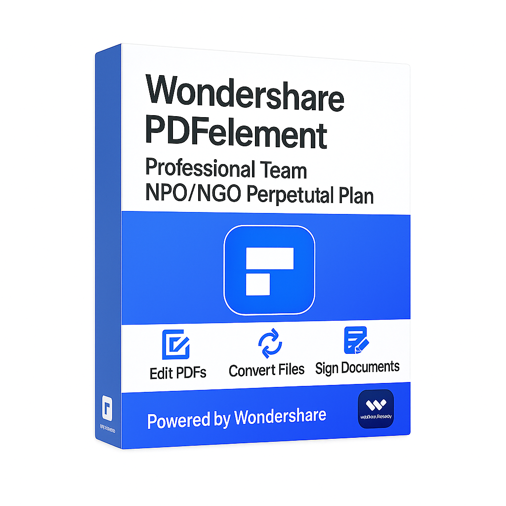 Wondershare PDFelement Professional Team NPO/NGO Perpetual Plan