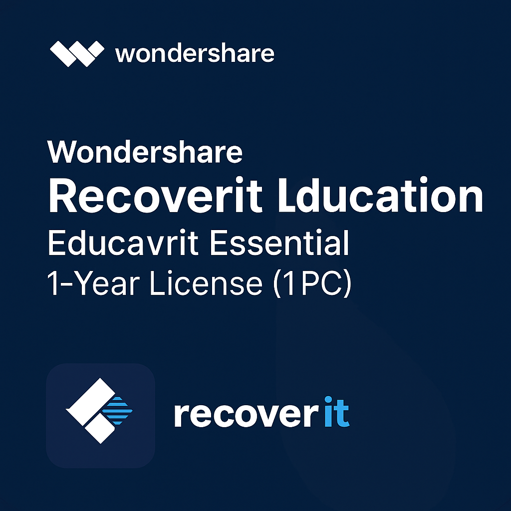 Wondershare Recoverit Education License Recoverit Essential 1 Year License (1 PC)